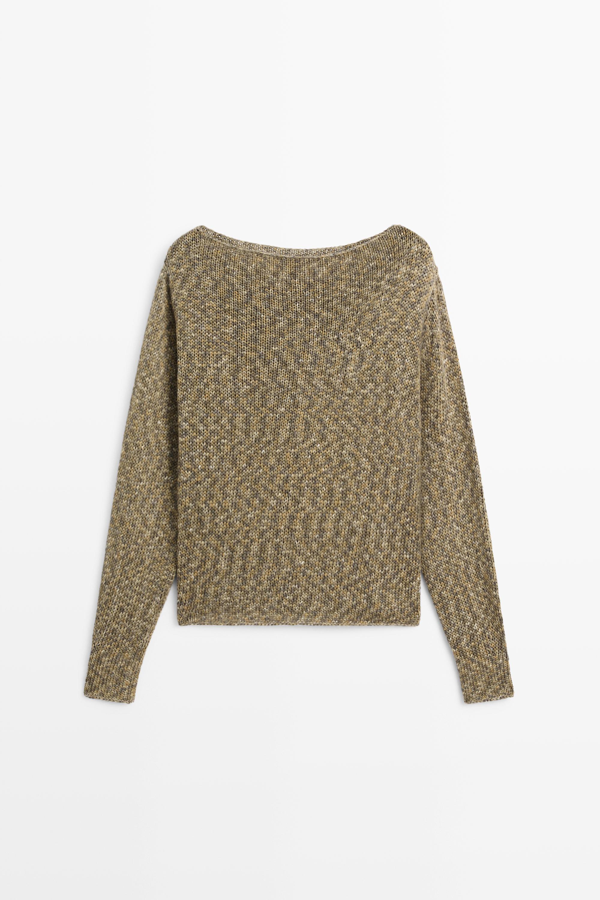 Cotton boat neck sweater